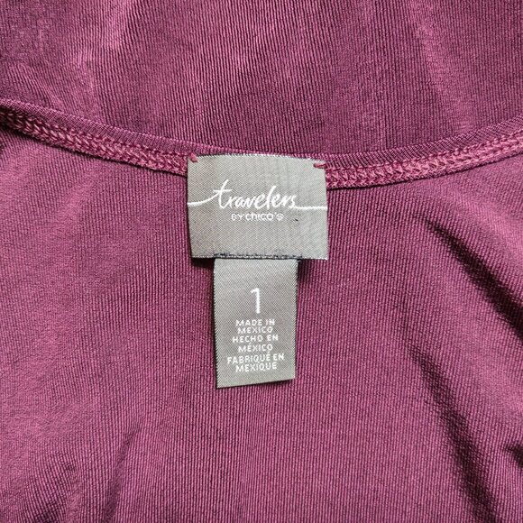 VTG Chico's Travelers Tank Top, 1990s Made Mexico, 34" bust, Sweet Shiraz color - Picture 4 of 12